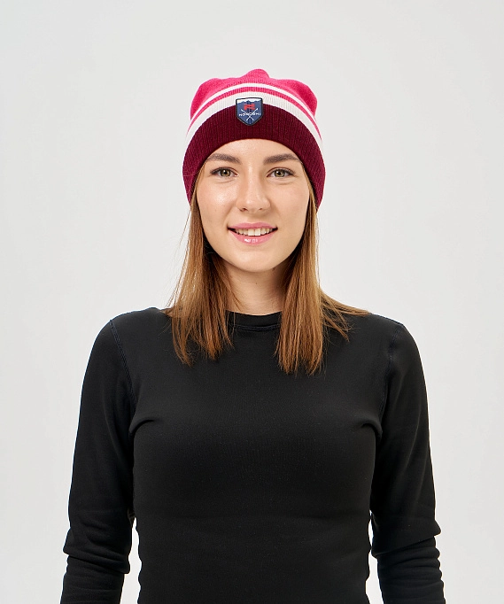 Шапка Nordski Move Pink/White
