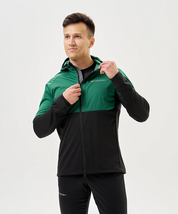 Тренировочная куртка Nordski PRO TOUR HOOD Alpine Green/Black