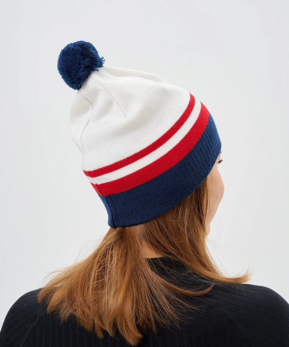 Шапка Nordski Move White/Red/Blue