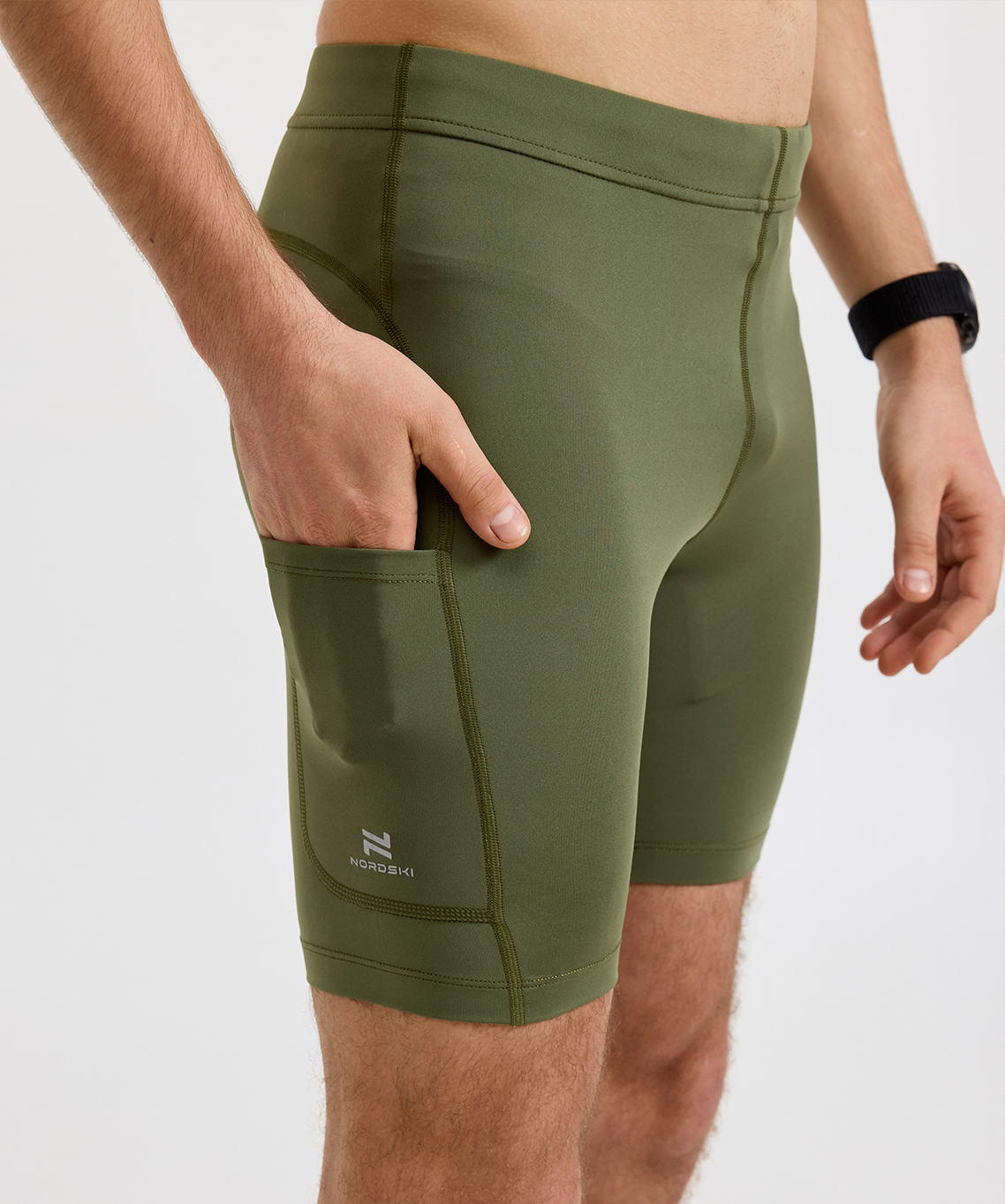 Шорты обтягивающие Nordski Run 2.0 Olive