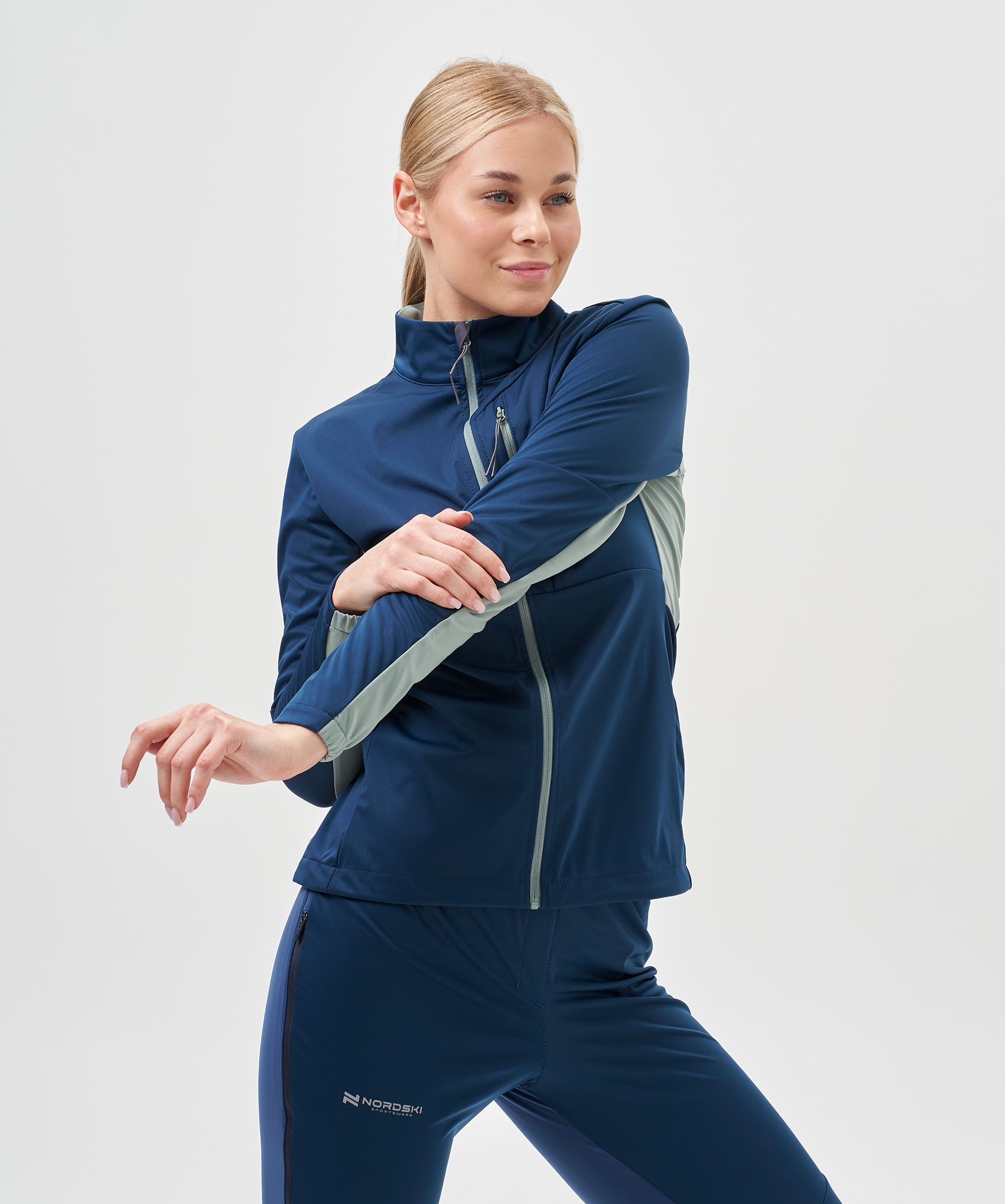 Тренировочная куртка Nordski PRO TOUR Deep/Ice Mint W