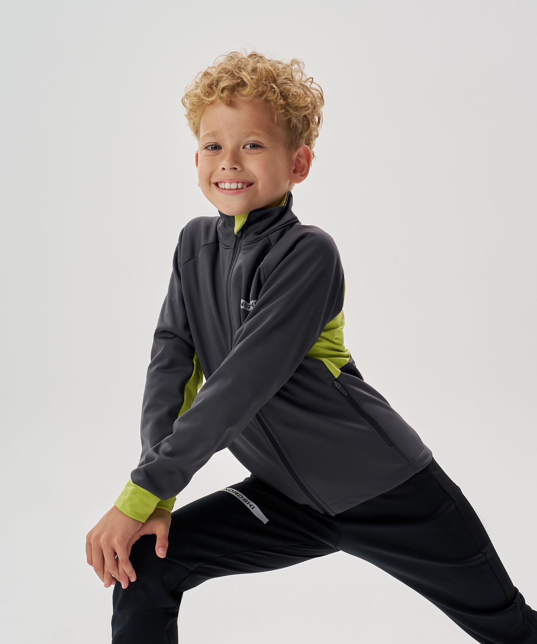 Тренировочная куртка Nordski Jr. Core Graphite/Lime