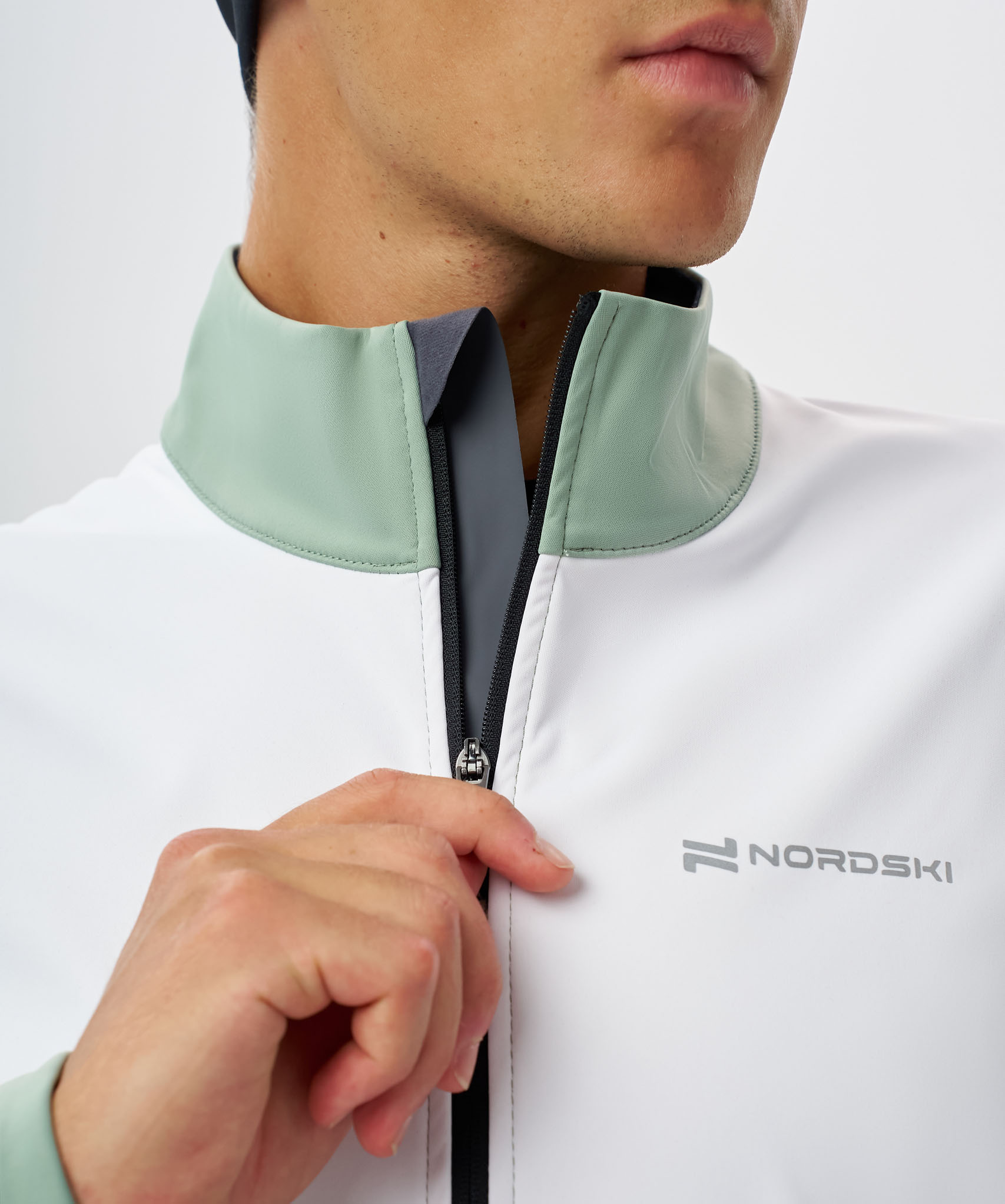 Тренировочная куртка Nordski Pro 2.0 White/Black/Ice Mint