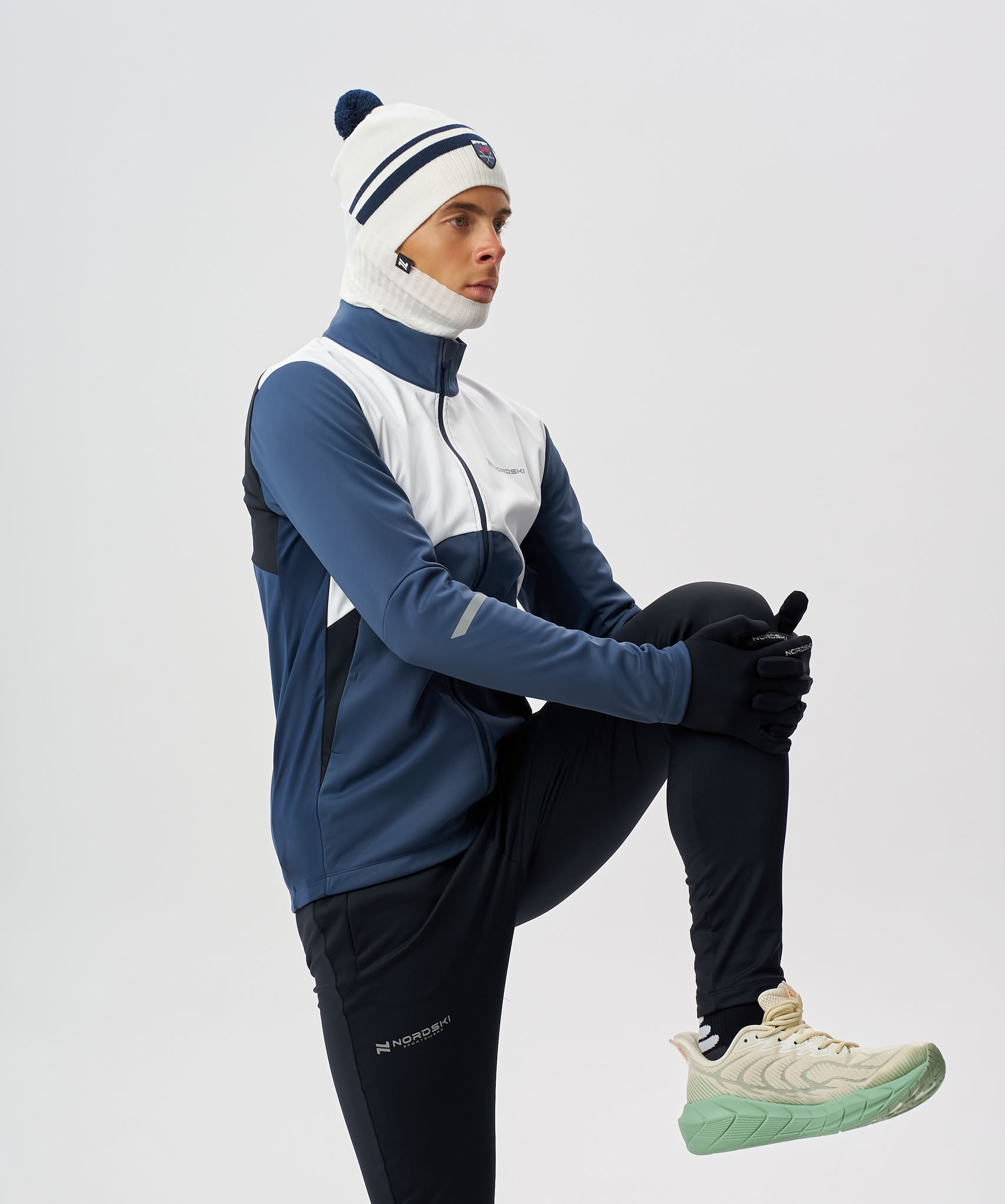 Тренировочная куртка Nordski Pro 2.0 White/Blue/Black