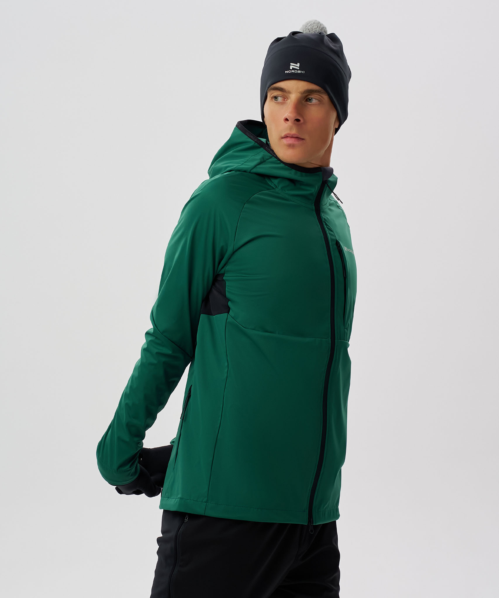 Тренировочная куртка Nordski PRO TOUR HOOD Alpine Green