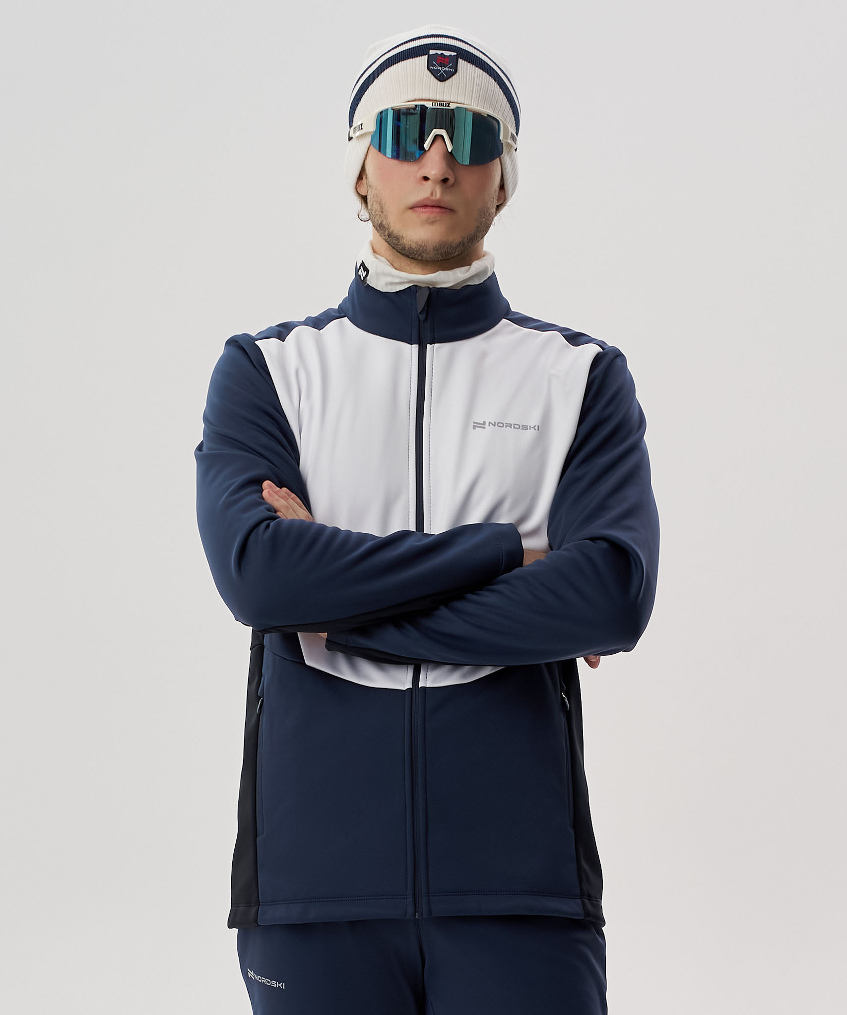Тренировочная куртка Nordski Advance White/Titan/Black