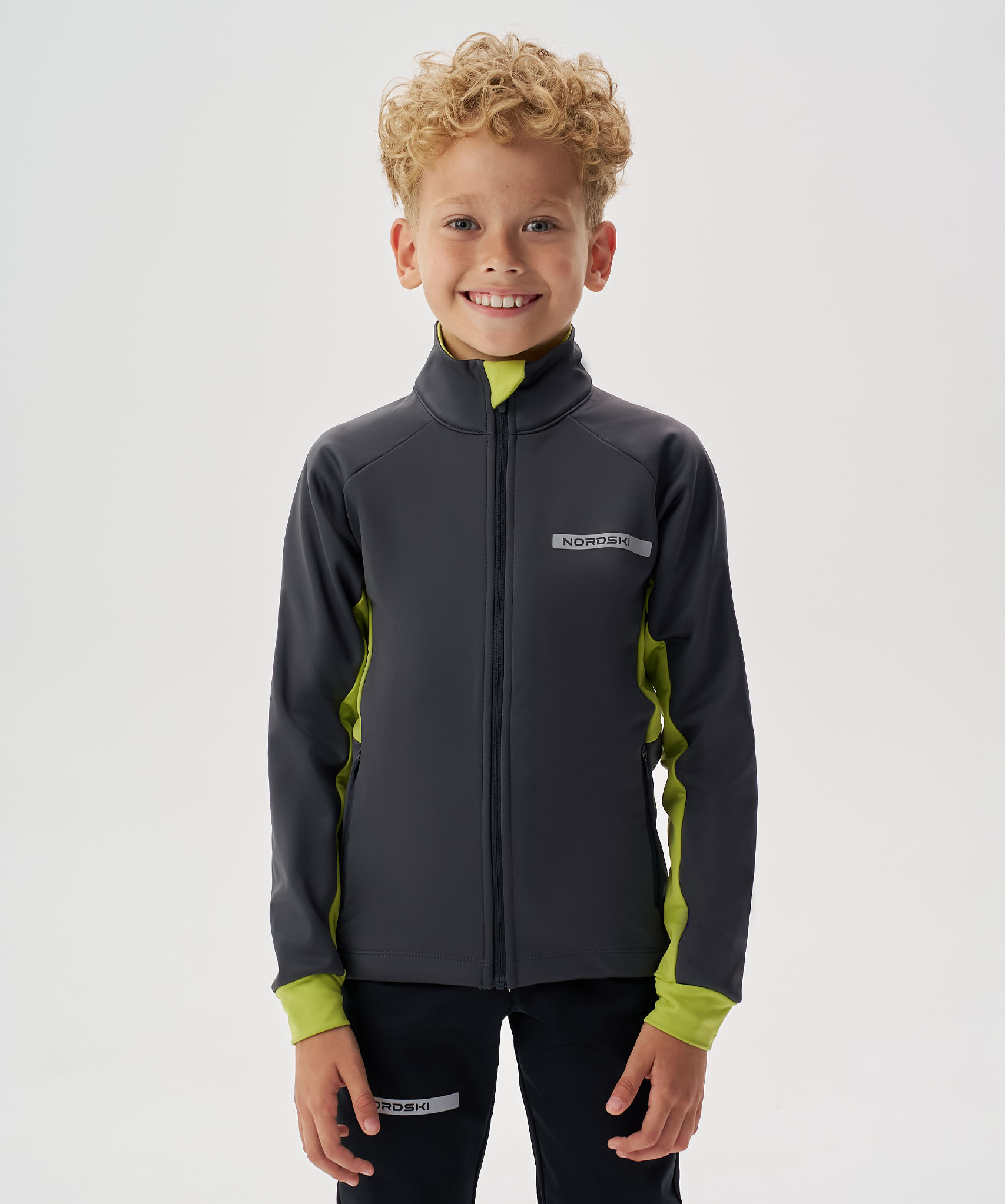 Тренировочная куртка Nordski Jr. Core Graphite/Lime