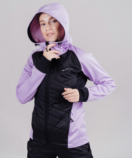 Куртка Nordski Hybrid Hood Black/Lavender W