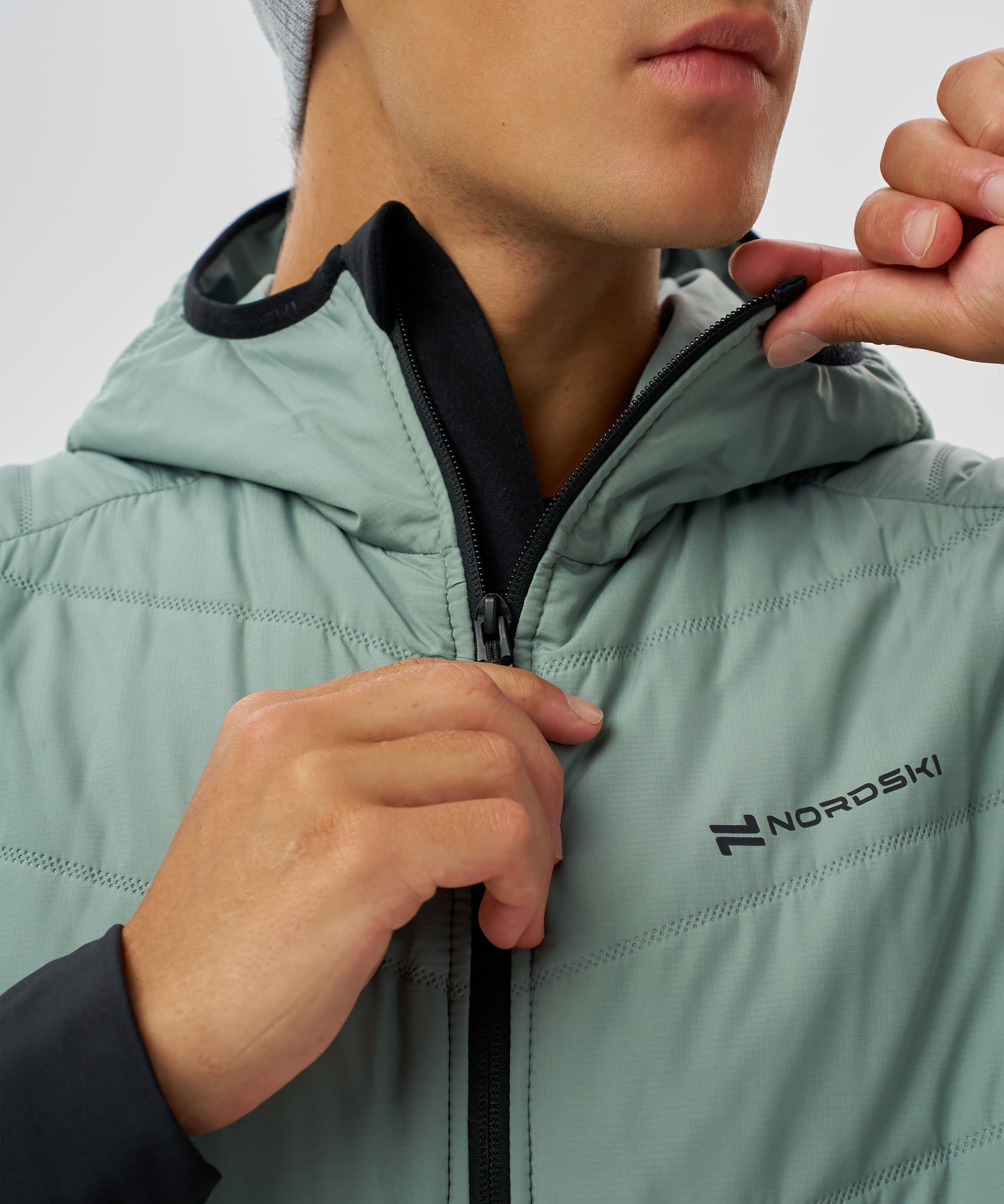 Куртка Nordski Hybrid Hood 2.0 Ice Mint/Black
